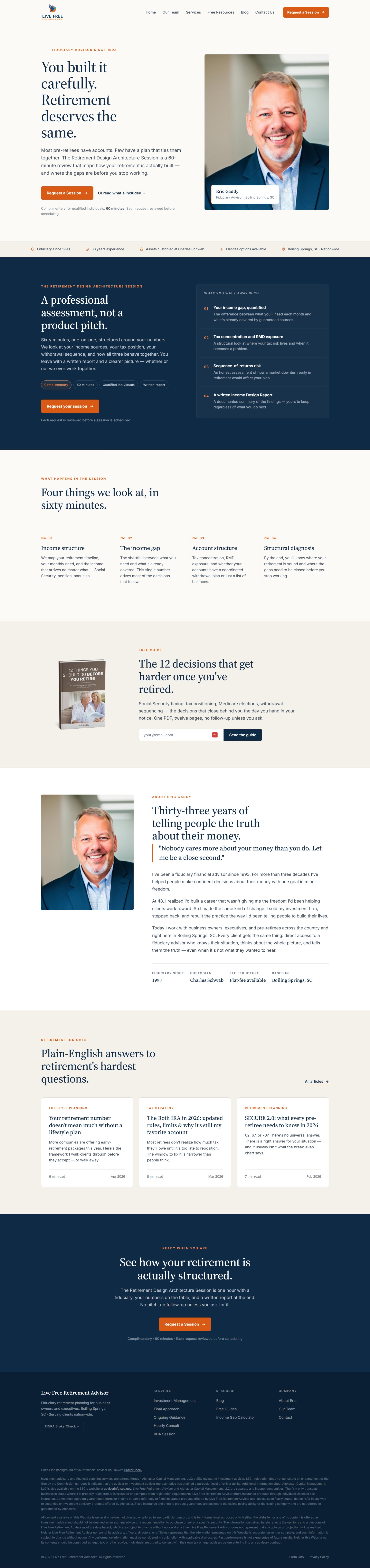 Live Free Retirement Advisor preview